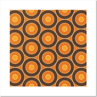 Funky Circular Retro Pattern Design #1 Posters and Art